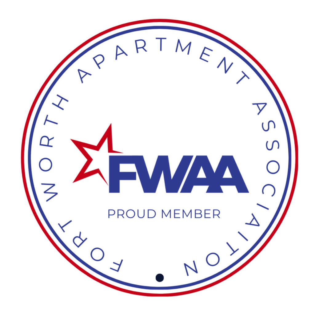 Fort Worth Apartment Association FWAA Proud Member badge for commercial apartment pet waste removal